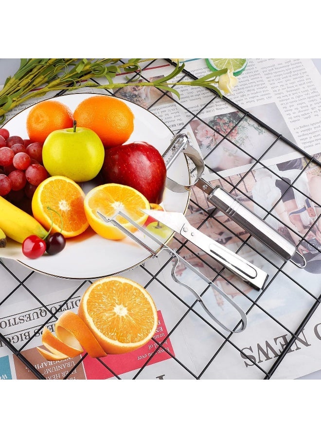 إي سي في في 3 Piece Stainless Steel Y & I Shaped Vegetable Peeler with Julienne Slicer and Swivel Peeler for Kitchen Set Including Kitchen Tool Kit for Fruit Chicken Silver  - Image 2