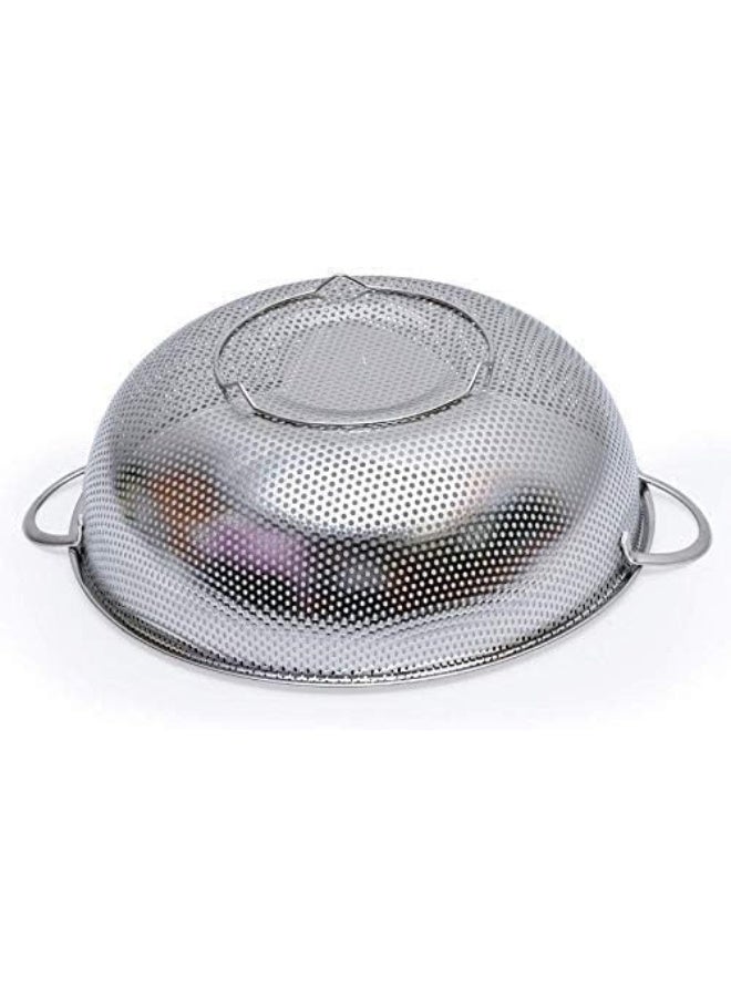 إي سي في في - Multipurpose Stainless Steel Colander Strainer Drainer with Handle 20cm Silver - Image 1