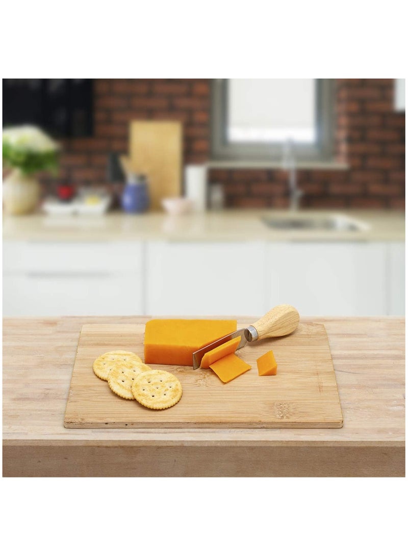 إي سي في في 4 Pieces Set Cheese Knives with Bamboo Wood Handle Steel Stainless Cheese Slicer Cheese Cutter  - Image 4
