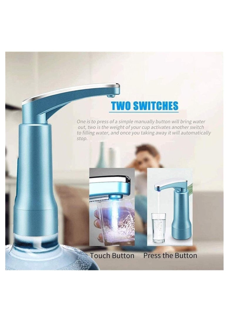 إي سي في في موزع مياه سعة 5 جالون - مضخة مياه تعمل بالشحن USB لزجاجة سعة 5 جالون تناسب عالمي - مضخة زجاجة مياه محمولة موزع مياه كهربائي لزجاجات 2 و 3 و 5 جالون - Image 4