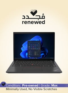 Renewed - Thinkpad T14 Laptop With 14-Inch Display,Intel Core i7/10-Core/10th Gen/8GB RAM/256GB SSD/Windows 10 Pro/Intel HD Graphics English Black
