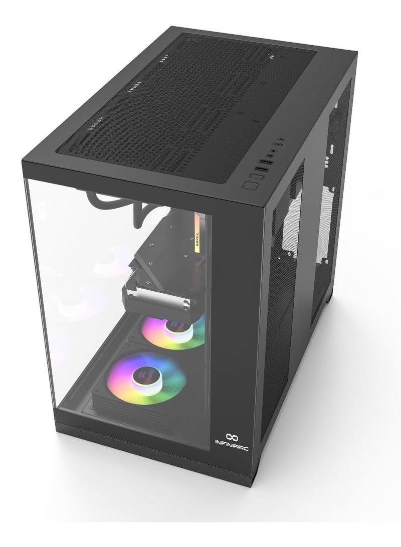 Cube Pro Gaming PC With Core i7-12700F Processor/16GB DDR5 RAM/1TB SSD/8GB Nvidia Geforce RTX 4060 Ti Graphics Card/Windows 11/ Black