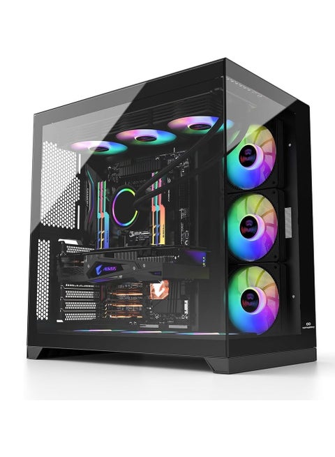 Cube Pro Gaming PC With Core i7-12700F Processor/16GB DDR5 RAM/1TB SSD/8GB Nvidia Geforce RTX 4060 Ti Graphics Card/Windows 11/ Black