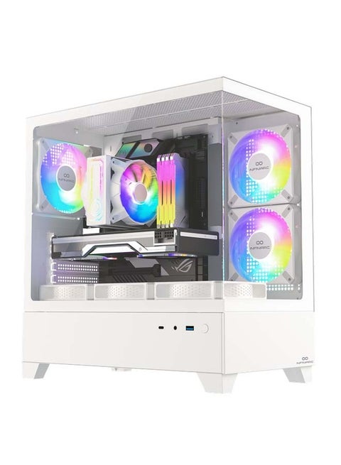 MINI CUBE GAMING PC With Intel Core i5-12400F Processor/Nivida GeForce RTX 4060 Graphics/16GB RAM DDR5/1TB SSD/ White