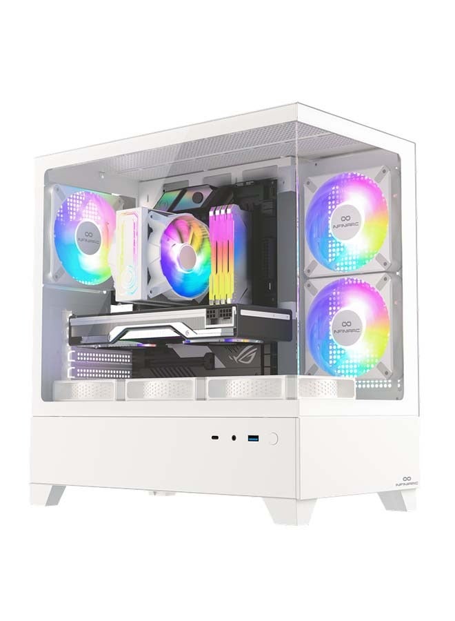انفني ارك - MINI CUBE GAMING PC With Intel Core i5-12400F Processor/Nivida GeForce RTX 4060 Graphics/16GB RAM DDR5/1TB SSD/ White - Image 1
