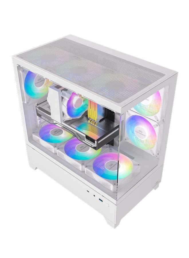 انفني ارك - MINI CUBE GAMING PC With Intel Core i5-12400F Processor/Nivida GeForce RTX 4060 Graphics/16GB RAM DDR5/1TB SSD/ White - Image 1