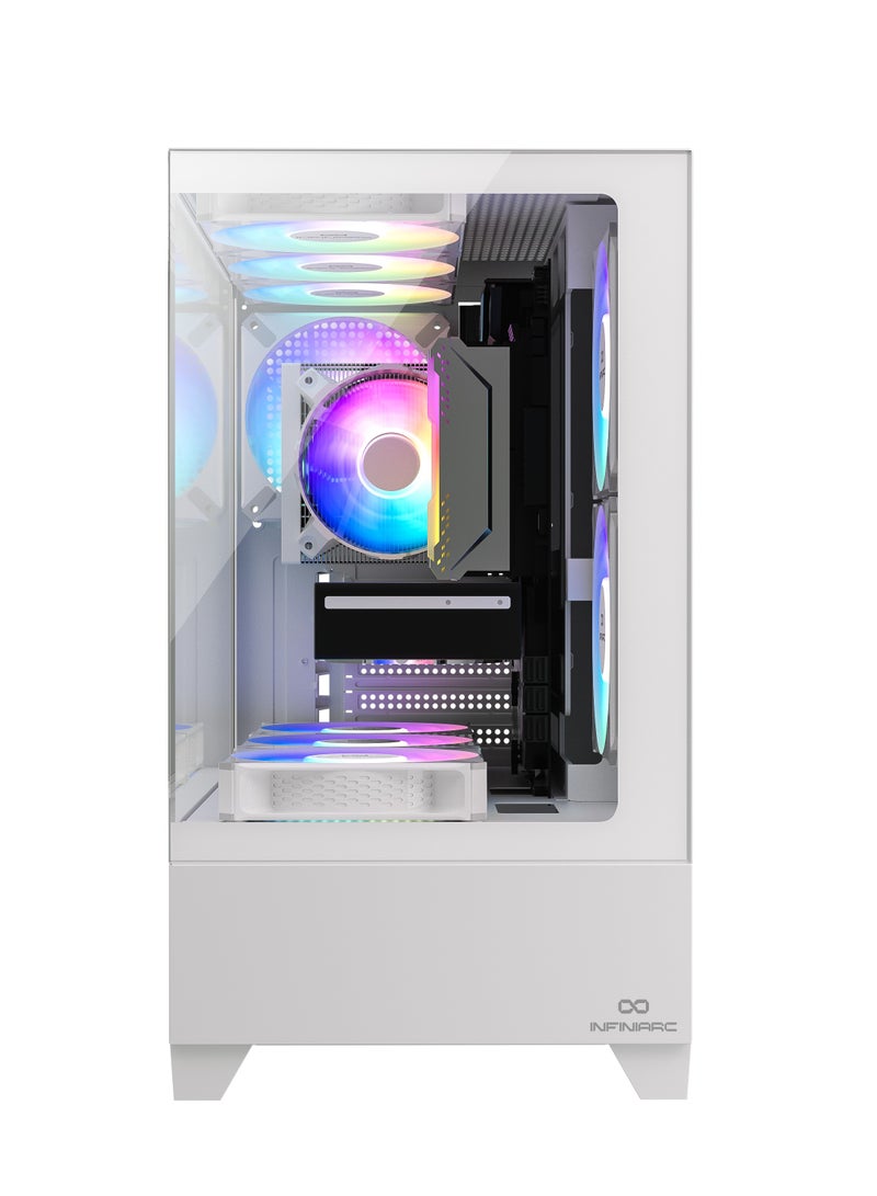 انفني ارك - MINI CUBE GAMING PC With Intel Core i5-12400F Processor/Nivida GeForce RTX 4060 Graphics/16GB RAM DDR5/1TB SSD/ White - Image 1
