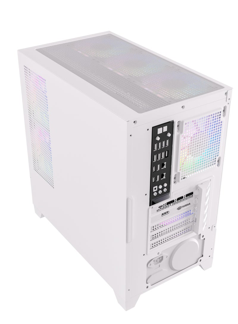 انفني ارك - MINI CUBE GAMING PC With Intel Core i5-12400F Processor/Nivida GeForce RTX 4060 Graphics/16GB RAM DDR5/1TB SSD/ White - Image 1