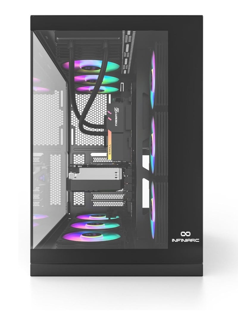 INFINIARC - CUBE PRO GAMING PC With Intel Core i5-14400F Processor/16GB RAM DDR5/1TB SSD/Nivida GeForce RTX 4070 Super Graphics/ Black - Image 1