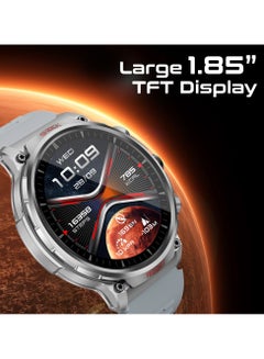 PROMATE 710 mAh Tough-Built Smartwatch with Round 1.85-Inch TFT Display, 100+ Sports Modes, Heart Rate Sensors, Blood Pressure Monitor, Bluetooth Calling, Sleep Tracker, IP67 Water Resistance, Durable Zinc Alloy Frame, XWatch-R20 Silver  - Image 5