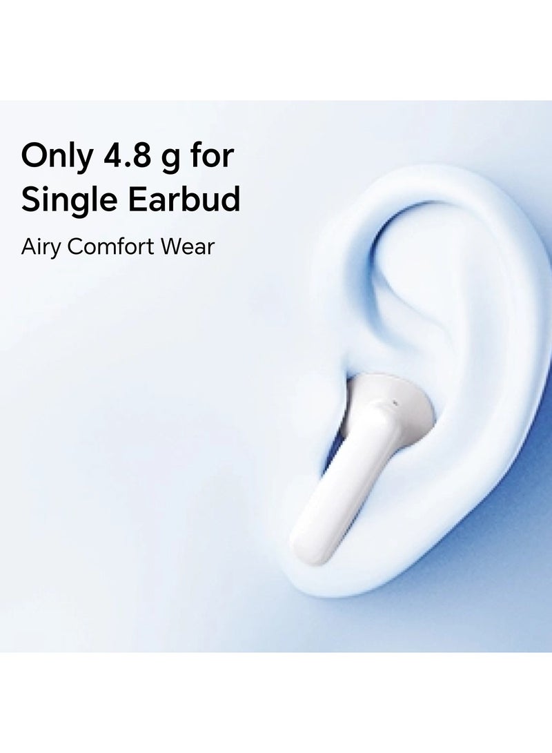 Choice Earbuds X7e Semi-Open Noice Cancelling, 40 Hour Long Battery Life, Enhanced Spatial Surround Sound, TWS Earphones White