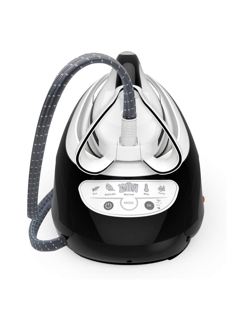 تيفال Pro Express Ultimate Steam Iron Station, 8-Bar Pressure, 520g/min Steam Boost, Water Tank, Removable Anti-Limescale Collector, Anti-Drip System, 5 Settings, 1.9 L 2470 W GV9550 Black & White  - Image 5