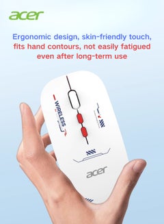 Acer L175S-H Wireless Mouse: Dual-Mode Connectivity, Type-C Charging, 3-Level DPI Adjustment, and Stylish Design for Enhanced Productivity white  - Image 2