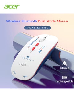 Acer L175S-H Wireless Mouse: Dual-Mode Connectivity, Type-C Charging, 3-Level DPI Adjustment, and Stylish Design for Enhanced Productivity white  - Image 4
