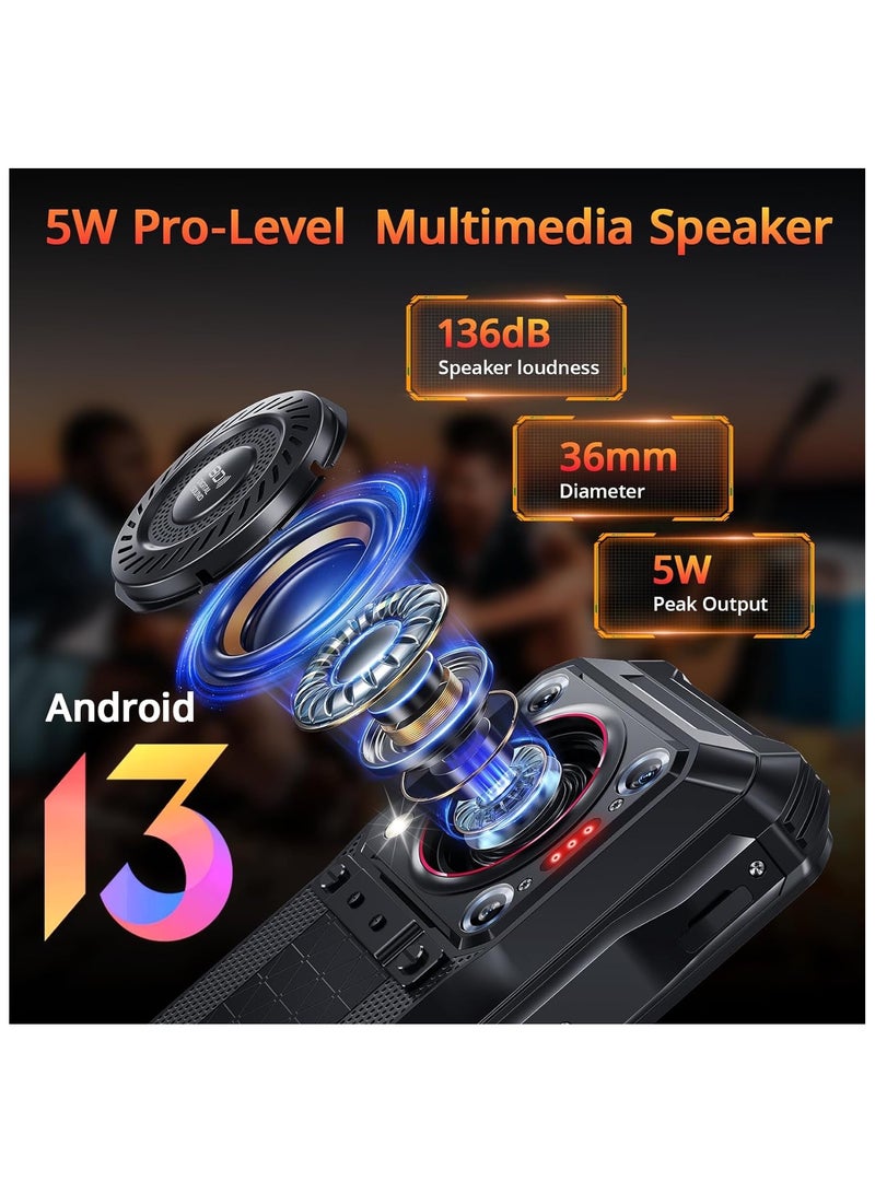 WP33 PRO Rugged Smartphone 5G – 22000mAh(33W), 24GB+256GB, 6.6″ FHD+ Cell Phones, Triple 64MP+32MP Front Camera, Dual 5G SIM Android 13 Phone Unlocked, 18W OTG/136dB Loudest Speaker, NFC/GPS