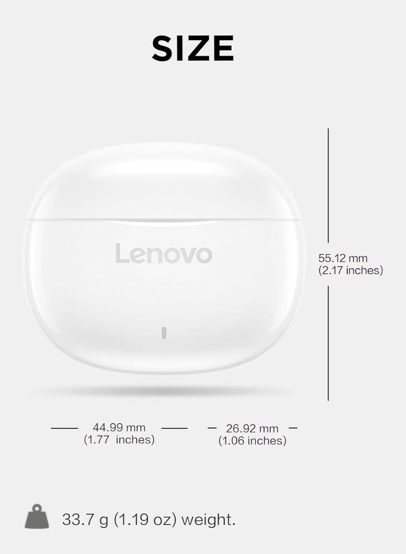 Lenovo E310 True Wireless Stereo Earbuds, Bluetooth 5.3, 13mm Drivers, AI Call Noise Reduction, 20 Hours Playtime, USB-C Charging, Lightweight - White, with 1-Year Replacement Warranty White  - Image 4