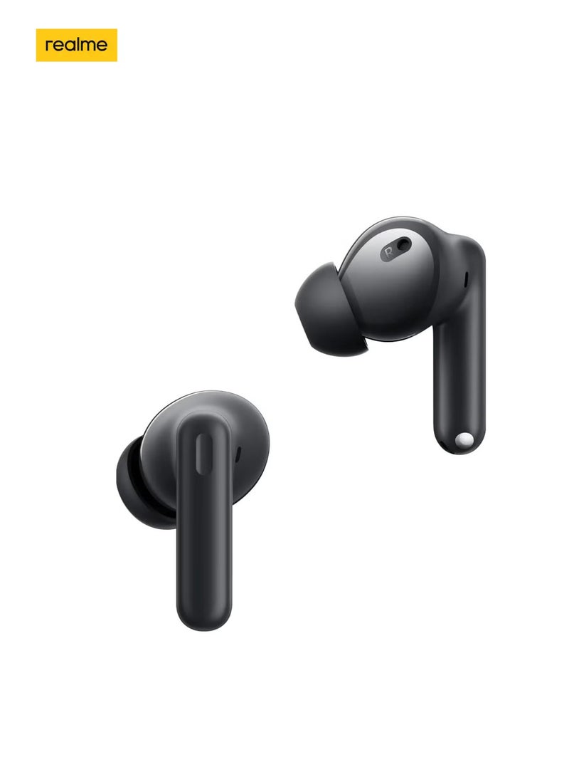 realme - Buds T310 Truly Wireless in-Ear Earbuds with 46dB Hybrid ANC, 12.4mm Dynamic Bass Driver, Upto 40Hrs Battery and Fast Charging Vibrant Black - Image 1