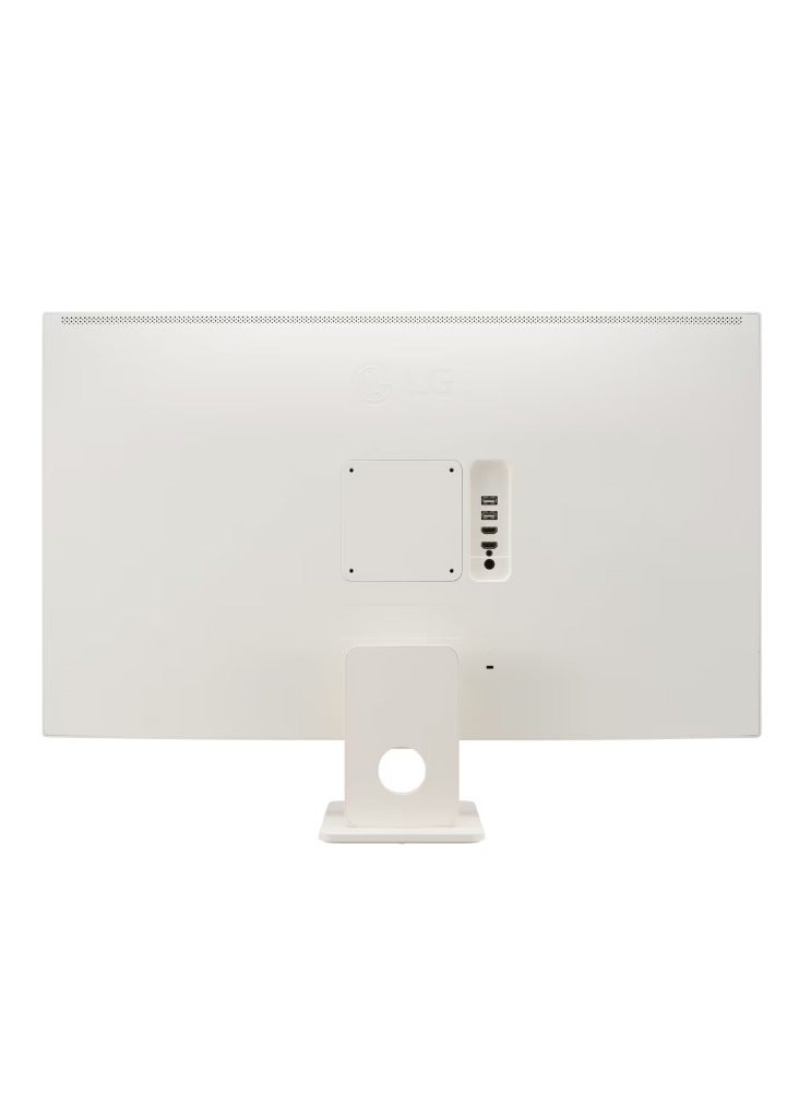 إل جي - 32" Inch MyView Smart Monitor FHD (1920x1080) IPS Display, webOS 23, HDR 10, x2 Built-in Speakers, AirPlay 2, Screen Share, Bluetooth, ThinQ App, Remote Control - 32SR50F-W | White - Image 1