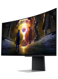 Samsung Odyssey G8 34-Inch Ultra-Wide OLED Smart Gaming Monitor – 175Hz, UWQHD, FreeSync Pro , 0.03ms Response silver  - Image 2