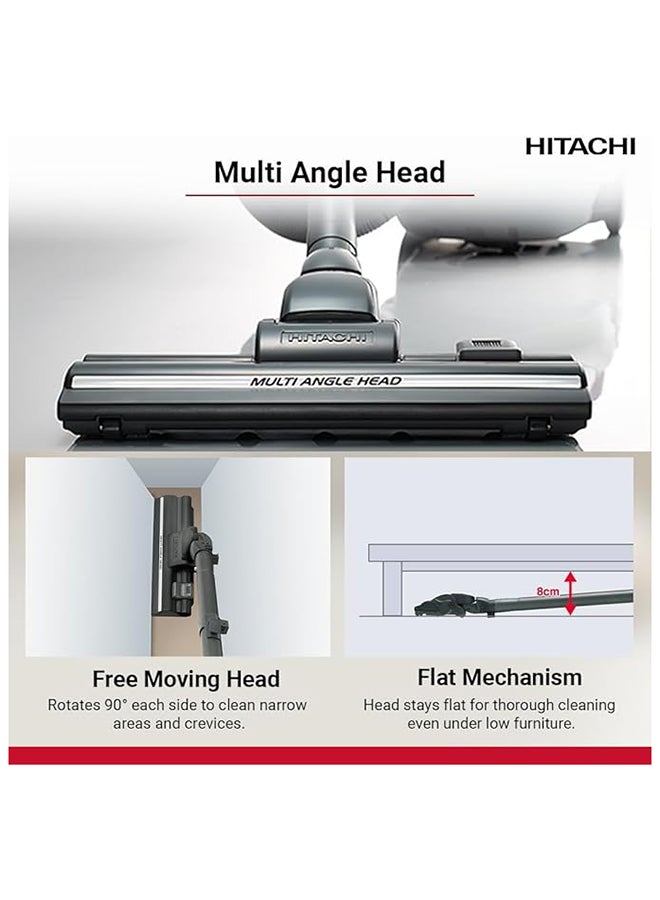 Drum Vacuum Cleaner 2300 Watts, 21L Tank Dust Capacity, Aero Power Brush to Clean Efficiently, Metal Pipe Dusting Brush & Crevice Nozzle, Washable Filter, Best for Home & Office 21 L 2300 W CV980TJBKRGAE Black/Red