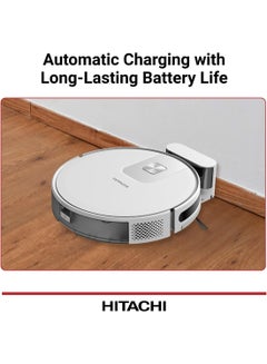 هيتاشي Robot Wet & Dry Vacuum Cleaner with WIFI Control, 2700Pa Strong Suction Power, Laser-Based LiDAR Navigation, Multi-Floor Mapping, Stair Safety, Max Runtime-Min-170,1 Year Warranty 2700 W RVX15N White  - Image 2