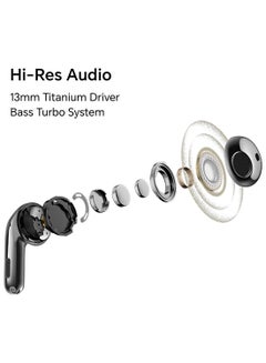 Honor Choice Earbuds S7 Intelligent Active Noise Cancelling, 36 Hour Long Battery Life, Hi-Res Audio Certified, TWS Earphones, White  - Image 3