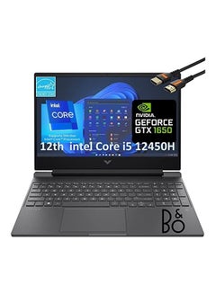 Victus Gaming (Upgraded Version) Laptop With 15.6-Inch Display, Core i5-12450H Processor/16GB RAM/512GB SSD/NVIDIA GeForce GTX 1650 Graphics Card English/Arabic silver
