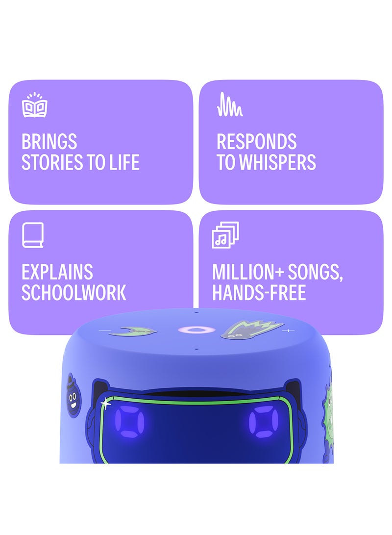 ياسمينة - Smart Speaker With Human-Like AI Assistant | Use Your Voice To play Music, Learn, Set Up Reminders, Alarms And Updates via Bluetooth Or Wi-Fi (Speaks Arabic, English) | Size Lite Violet - Image 1