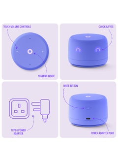 Yasmina Smart Speaker With Human-Like AI Assistant | Use Your Voice To play Music, Learn, Set Up Reminders, Alarms And Updates via Bluetooth Or Wi-Fi (Speaks Arabic, English) | Size Lite Violet  - Image 2