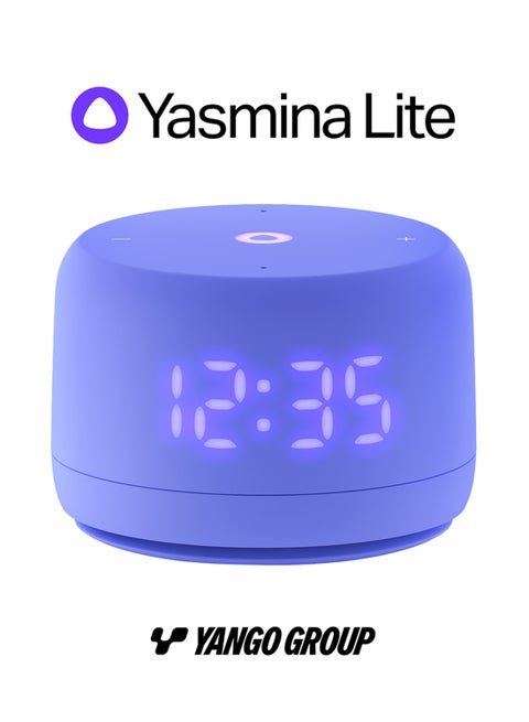Lite | Yango | Smart Small Wi-Fi Bluetooth Speaker with AI, Rich Sound & bold performance | Fluent in English & Arabic | Feel music | Explore, Learn, Discover | LED | Stereo Pairing Violet