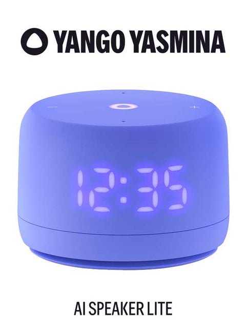 Lite | Yango | Smart Small Wi-Fi Bluetooth Speaker with AI, Rich Sound & bold performance | Fluent in English & Arabic | Feel music | Explore, Learn, Discover | LED | Stereo Pairing Violet