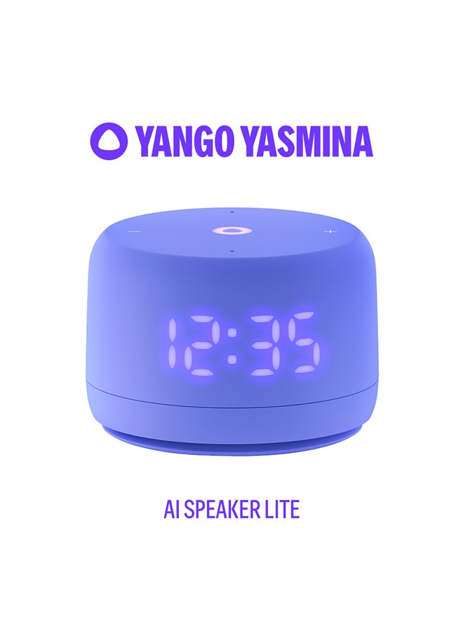 Yasmina Lite | Yango | Smart Small Wi-Fi Bluetooth Speaker with AI, Rich Sound & bold performance | Fluent in English & Arabic | Feel music | Explore, Learn, Discover | LED | Stereo Pairing Violet  - Image 1