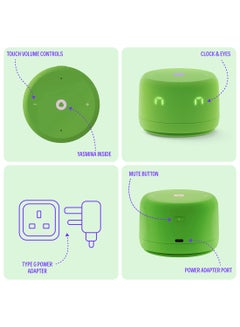 Yasmina Smart Speaker With Human-Like AI Assistant | Use Your Voice To play Music, Learn, Set Up Reminders, Alarms And Updates via Bluetooth Or Wi-Fi (Speaks Arabic, English) | Size Lite | Green  - Image 2
