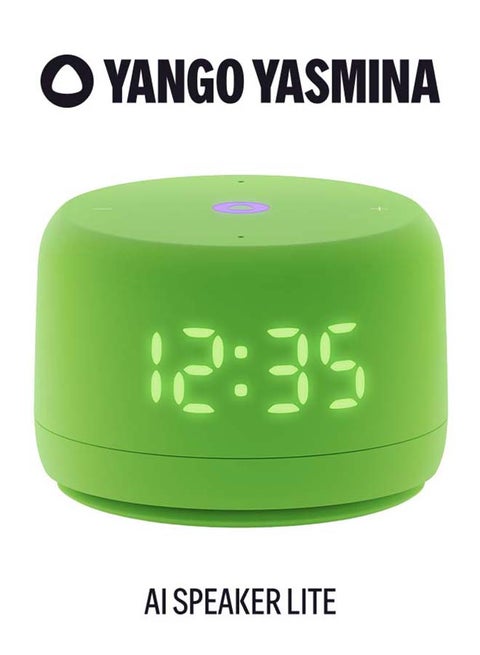 Lite | Yango | Smart Small Wi-Fi Bluetooth Speaker With AI, Rich Sound & Bold Performance | Fluent in English & Arabic | Feel music | Explore, Learn, Discover | LED | Stereo Pairing Green