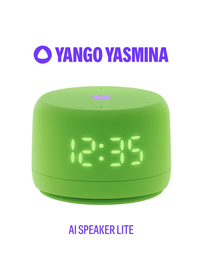Yasmina Lite | Yango | Smart Small Wi-Fi Bluetooth Speaker With AI, Rich Sound & Bold Performance | Fluent in English & Arabic | Feel music | Explore, Learn, Discover | LED | Stereo Pairing Green  - Image 1