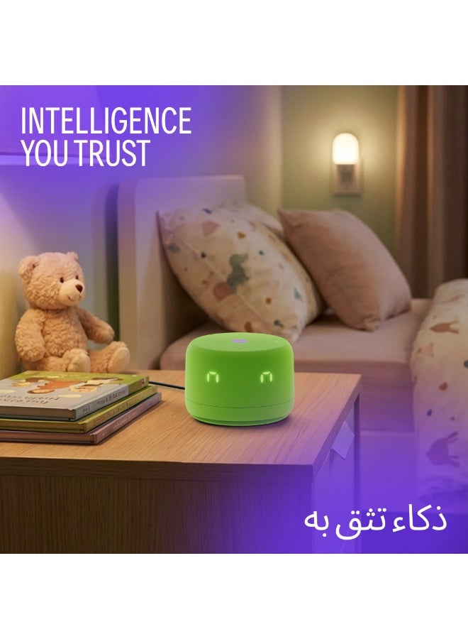 Yasmina Yango Yasmina Lite | Smart AI Speaker | Full Sound, Bold performance, Stereo Pairing | Speaks English, Arabic | YangoPlay gift unlimited Movies, Series, Music, Quran | Kids teacher & Translator | Green Green - Image 2