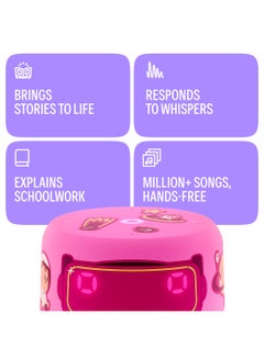 Yasmina Smart Speaker With Human-Like AI Assistant | Use Your Voice To play Music, Learn, Set Up Reminders, Alarms And Updates via Bluetooth Or Wi-Fi (Speaks Arabic, English) | Size Lite Pink  - Image 3
