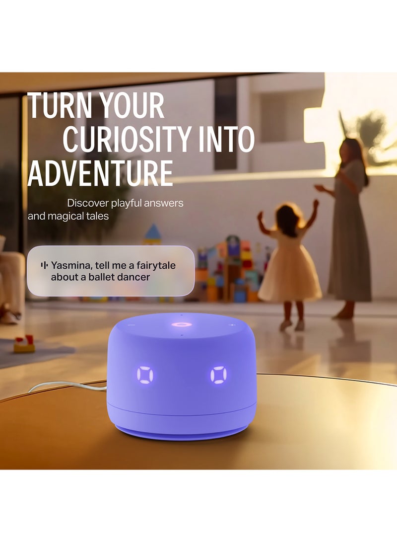 Yasmina - Smart Speaker With Human-Like AI Assistant | Use Your Voice To play Music, Learn, Set Up Reminders, Alarms And Updates via Bluetooth Or Wi-Fi (Speaks Arabic, English) | Size Lite Pink - Image 1