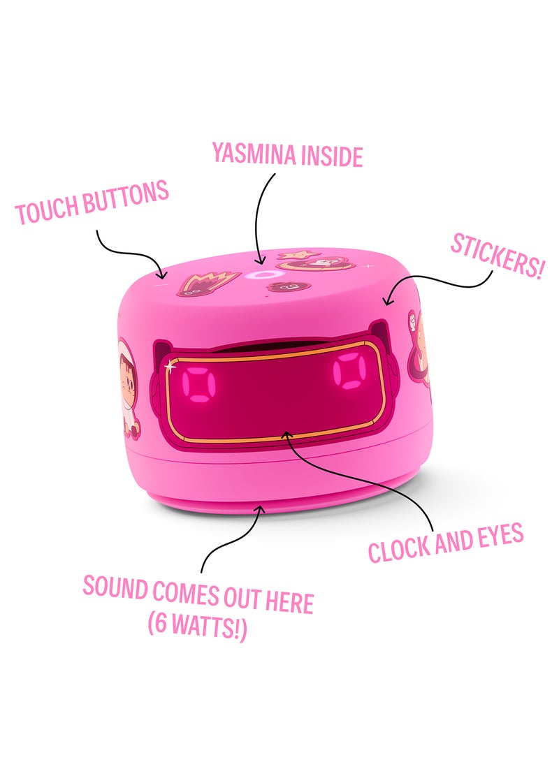 Yasmina - Smart Speaker With Human-Like AI Assistant | Use Your Voice To play Music, Learn, Set Up Reminders, Alarms And Updates via Bluetooth Or Wi-Fi (Speaks Arabic, English) | Size Lite Pink - Image 1