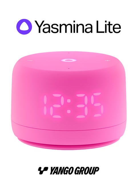 Lite | Yango | Smart Small Wi-Fi Bluetooth Speaker with AI, Rich Sound & bold performance | Fluent in English & Arabic | Feel music | Explore, Learn, Discover | LED | Stereo Pairing Pink