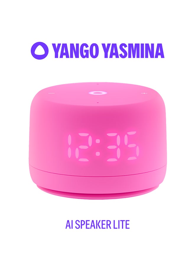 Yasmina Lite | Yango | Smart Small Wi-Fi Bluetooth Speaker with AI, Rich Sound & bold performance | Fluent in English & Arabic | Feel music | Explore, Learn, Discover | LED | Stereo Pairing Pink  - Image 1