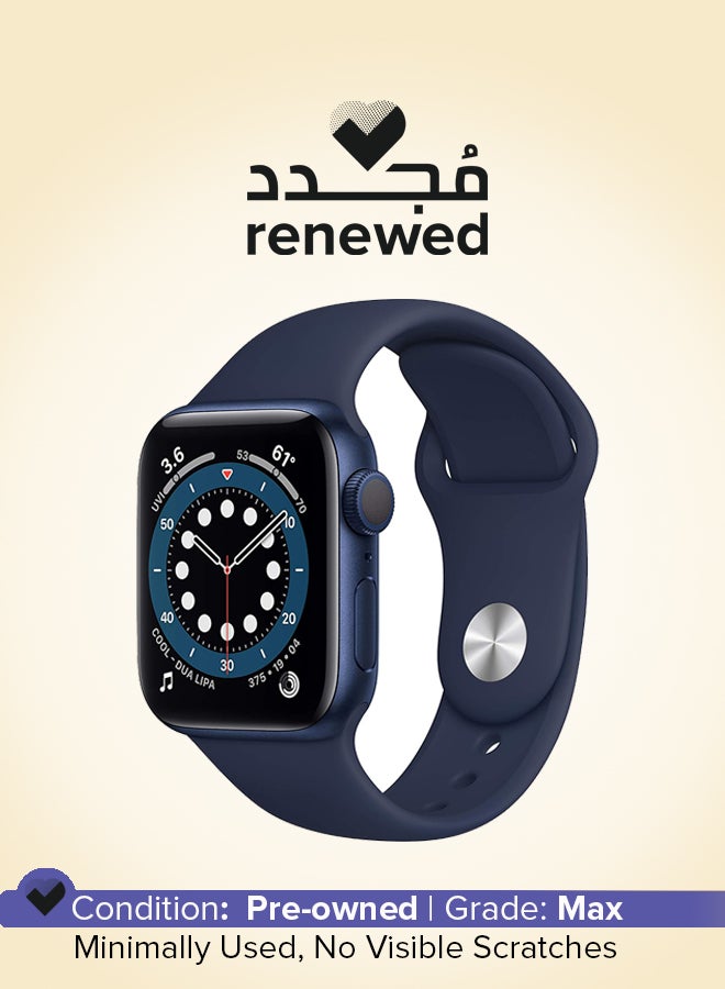 Apple Renewed - Watch Series 6 GPS 40mm Aluminum Case With Deep Navy Sport Band Blue  - Image 1
