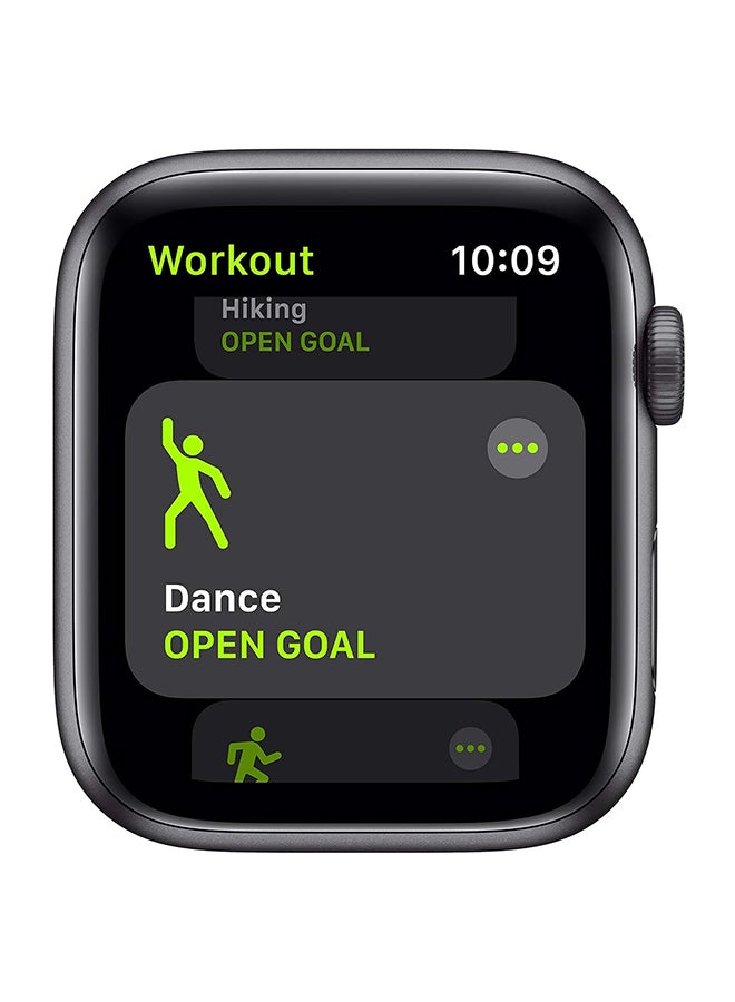 Apple - Renewed - Watch SE GPS 44mm Aluminum Case With Black Sport Band Space Gray - Image 1