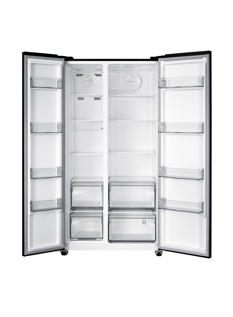 SUPER GENERAL - 600/436 Gross & Net Capacity Side by Side Refrigerator Digital Control With Temperature Display SGR25SBS Dark Inox - Image 1