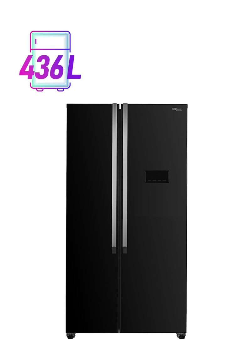 SUPER GENERAL - 600/436 Gross & Net Capacity Side by Side Refrigerator Digital Control With Temperature Display SGR25SBS Dark Inox - Image 1