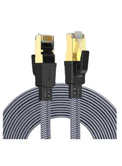 Cat 8 Ethernet Cable, Flat Nylon Braided High-Speed Internet Network LAN Patch Cord, 40Gbps 2000MHz FTP RJ45 Cable for Gaming, Modem, Router, PC, PS4/PS5 (3 Meter) Black - pnsku/N70153706V/45/_/1739872461/a146f5ea-5cb3-44b3-b9e5-86331b1ff2d5