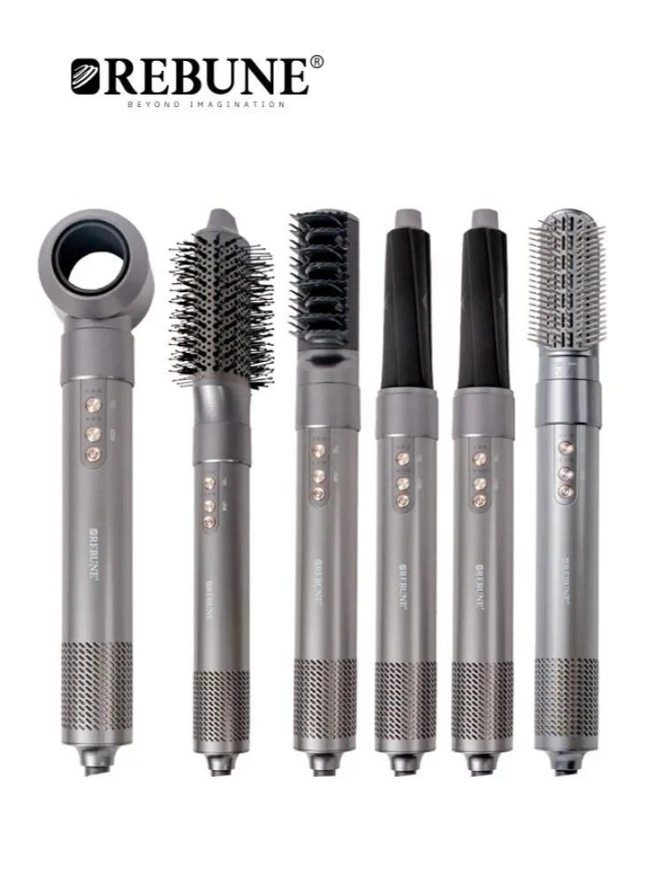 ريبون High Speed ​​Styler 6 in 1  BLDC Motor 3 Temperatures 1500W Self-Twisting Head RE-2222  - Image 3