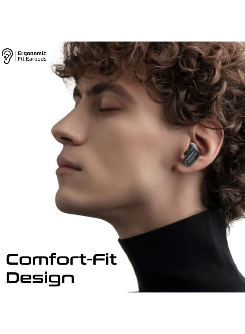 PROMATE - TWS Earbuds With 6Hrs Playtime, HD Microphone for Immaculate Calls, IntelliTouch Controls, IPX4 Water Resistanceو, Bluetooth 5.4 For Stable Connection and Comfort-Fit Design Black - Image 1