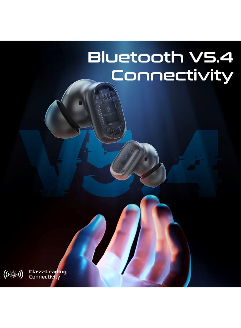 PROMATE - TWS Earbuds With 6Hrs Playtime, HD Microphone for Immaculate Calls, IntelliTouch Controls, IPX4 Water Resistanceو, Bluetooth 5.4 For Stable Connection and Comfort-Fit Design Black - Image 1