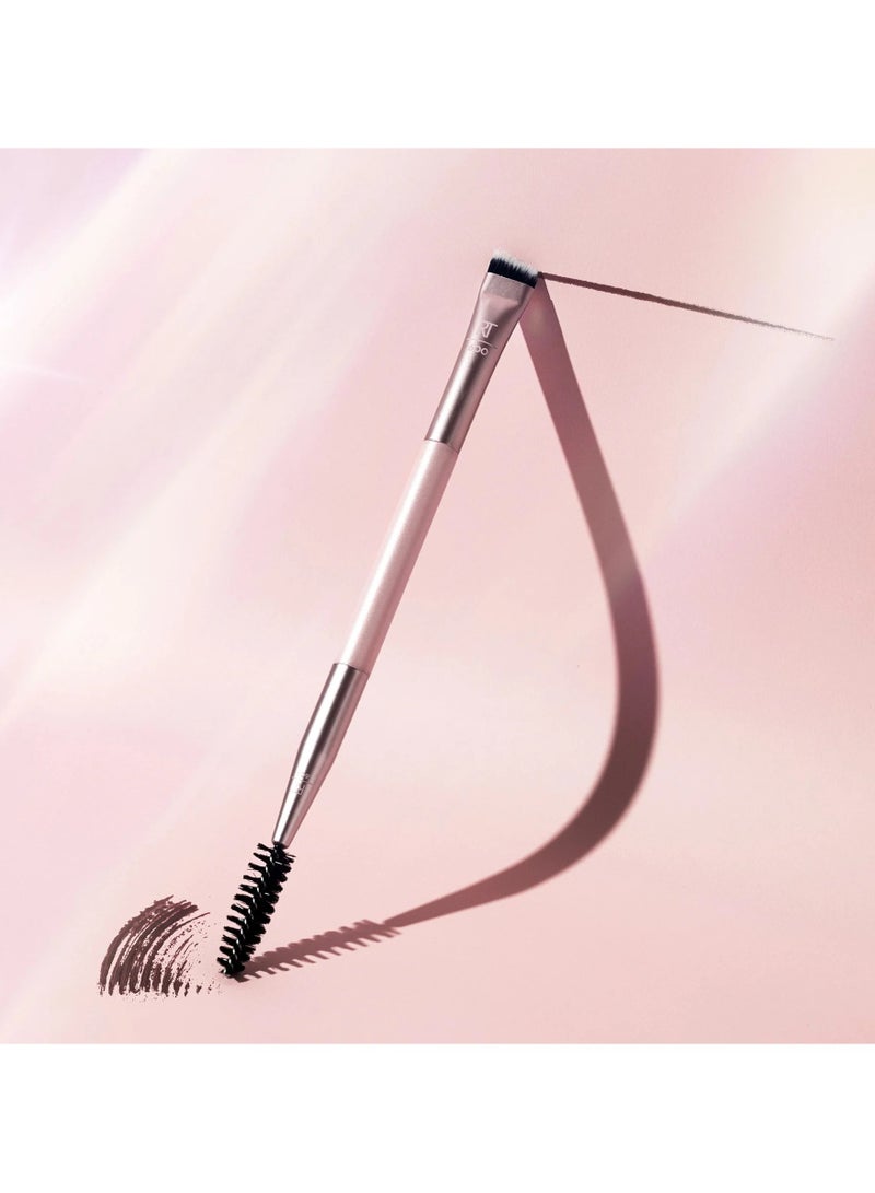 REAL TECHNIQUES Dual-Ended Brow Brush For Shaping & Filling, Travel-Friendly Spoolie, Blend Natural Full OR Laminated Brows, Luxury Applicator 1 Count Pink - Image 3